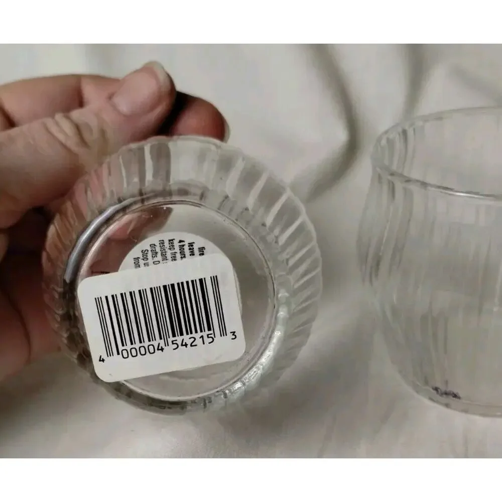 2 Clear Glass Votive Candle Holder 2.5